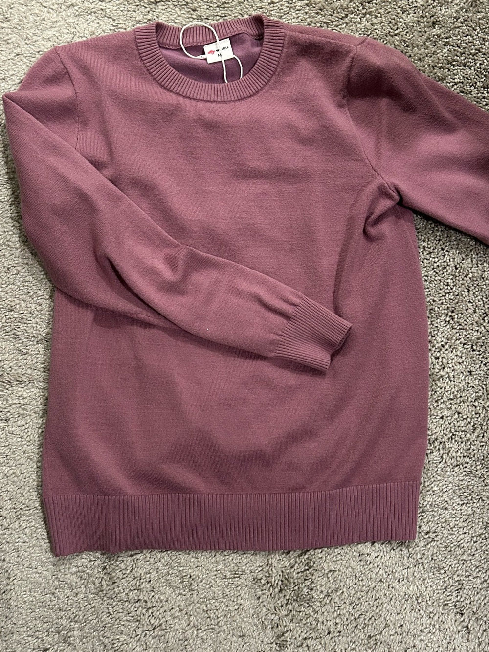 Classic Women's Crewneck Sweater in Dusty Rose
